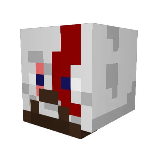 kratos979 Minecraft avatar head, 3D render