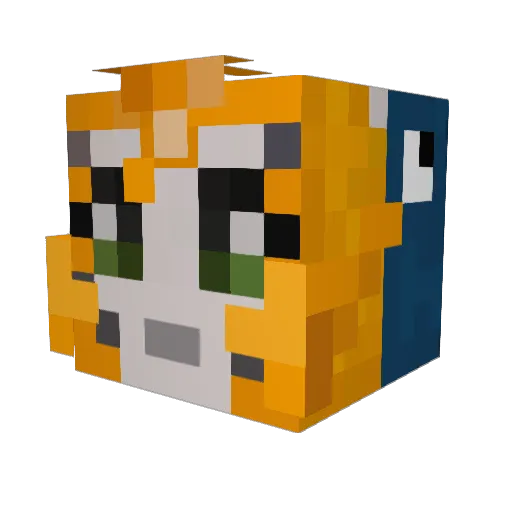 kratto_15 Minecraft avatar head, 3D render