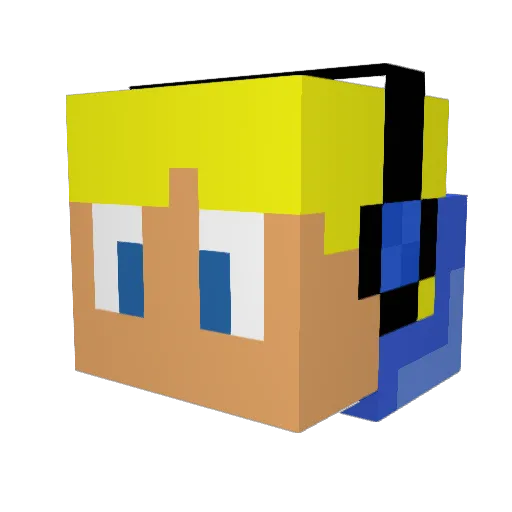 kraysiek Minecraft avatar head, 3D render