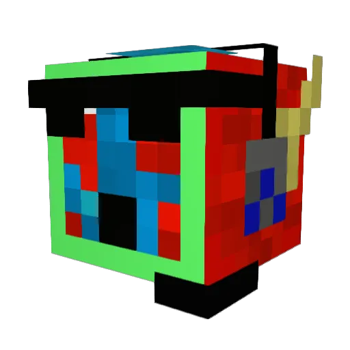 krayzking Minecraft avatar head, 3D render