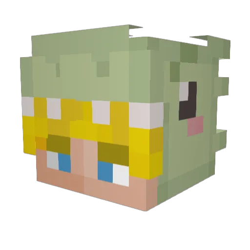 krazed_testy Minecraft avatar head, 3D render