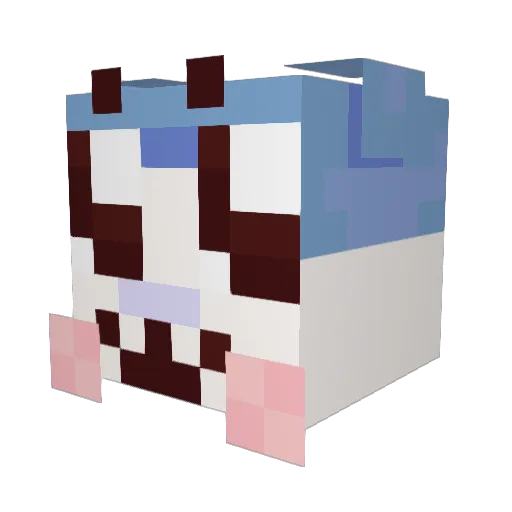 krbk Minecraft avatar head, 3D render