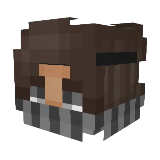 krbo Minecraft avatar head, 3D render