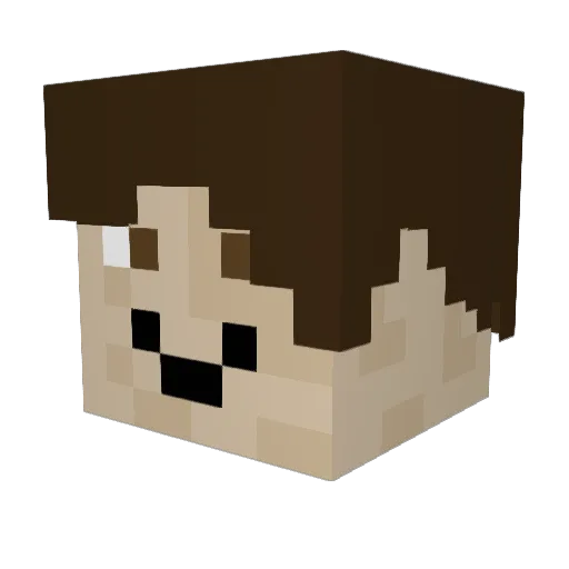 krbss Minecraft avatar head, 3D render