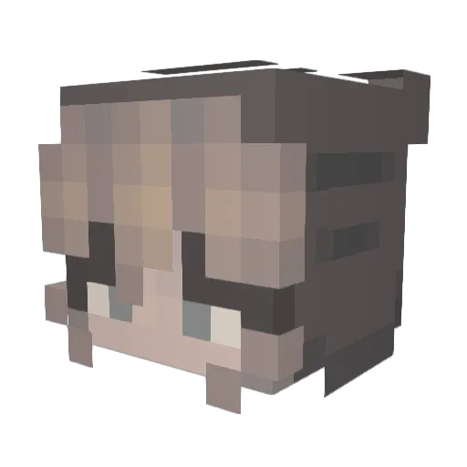 kreeestal Minecraft avatar head, 3D render
