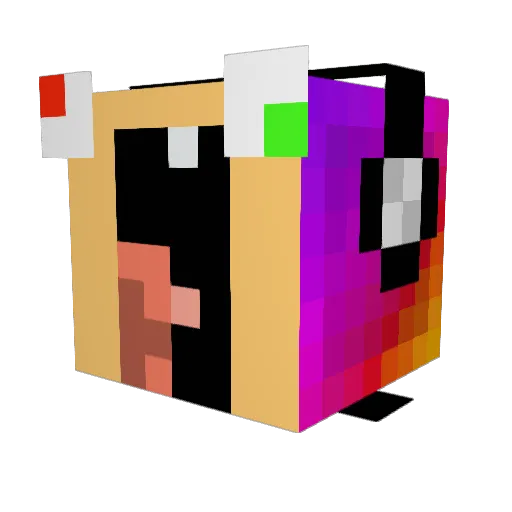 kreeper1111 Minecraft avatar head, 3D render