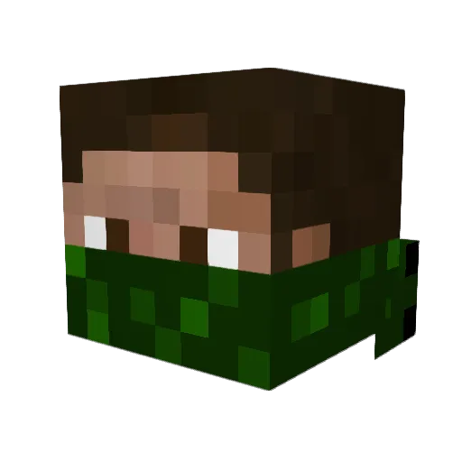 kreeperboy13 Minecraft avatar head, 3D render