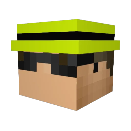 kreeperdom Minecraft avatar head, 3D render