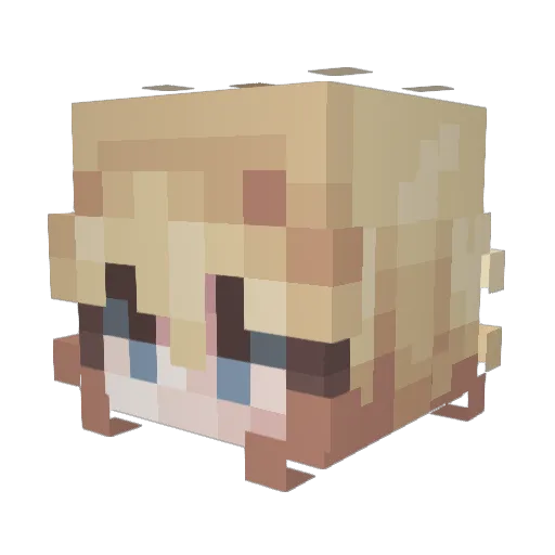 kreidesuppe Minecraft avatar head, 3D render