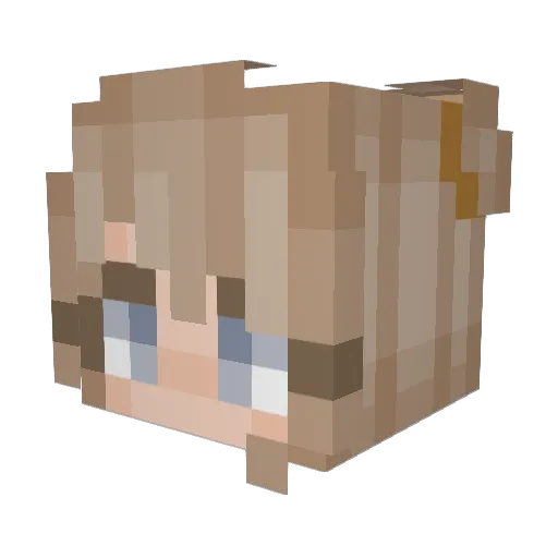 krekel_ Minecraft avatar head, 3D render