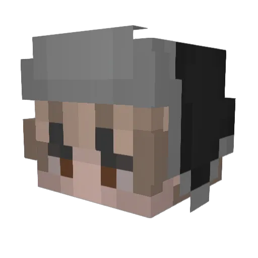 krekkoo Minecraft avatar head, 3D render