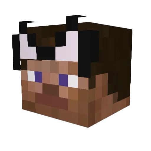 kremdashh Minecraft avatar head, 3D render