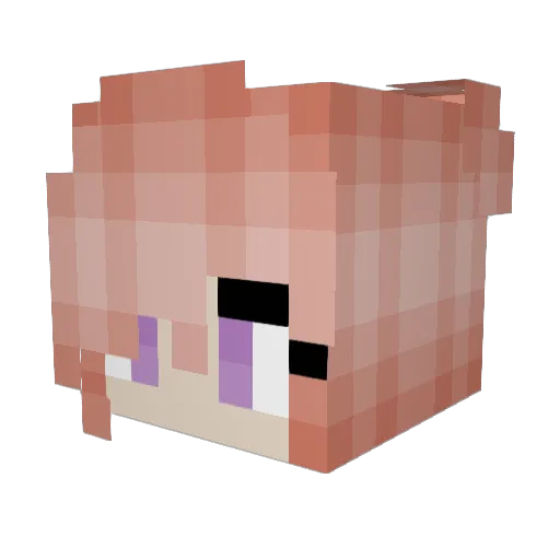 krevz Minecraft avatar head, 3D render