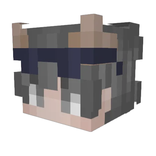 krf Minecraft avatar head, 3D render