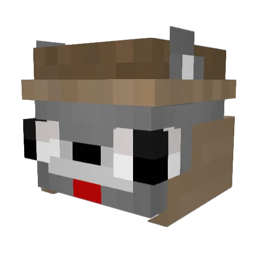 kribisl Minecraft avatar head, 3D render