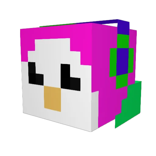 kribye Minecraft avatar head, 3D render