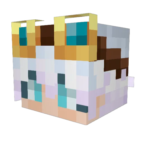 kriced Minecraft avatar head, 3D render