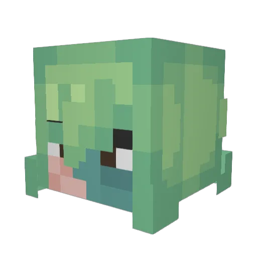 kriegtard Minecraft avatar head, 3D render