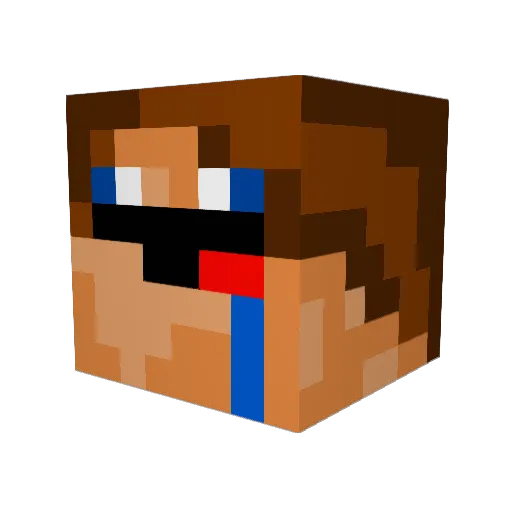 krigersten Minecraft avatar head, 3D render