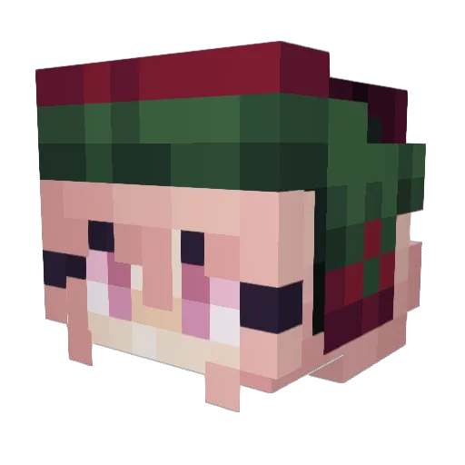 krillinu Minecraft avatar head, 3D render