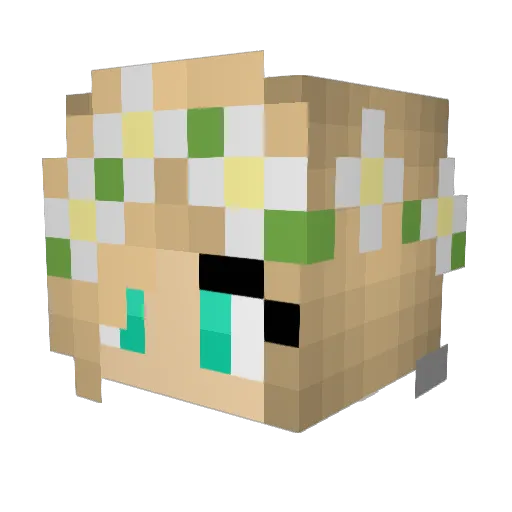 krina001 Minecraft avatar head, 3D render