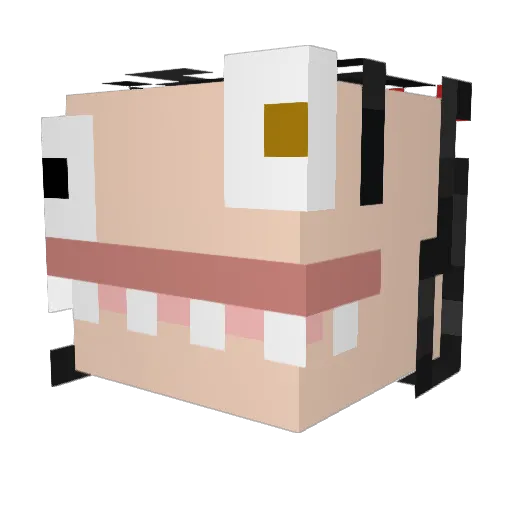 kriney Minecraft avatar head, 3D render