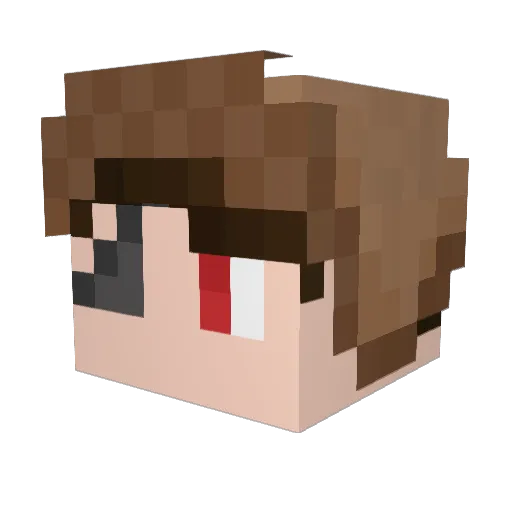 krip77_ Minecraft avatar head, 3D render