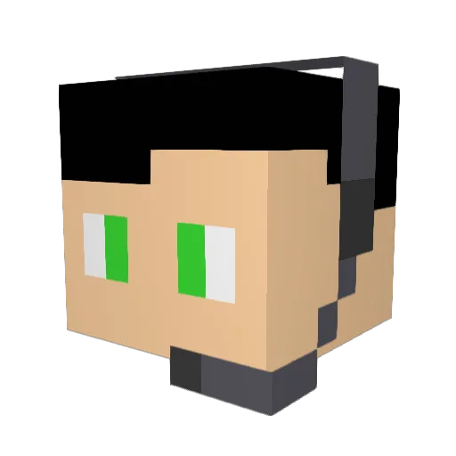 kriper2004 Minecraft avatar head, 3D render