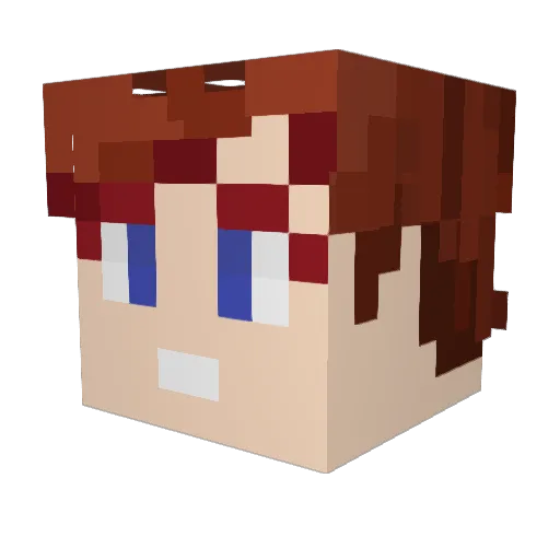 kripikrawli Minecraft avatar head, 3D render