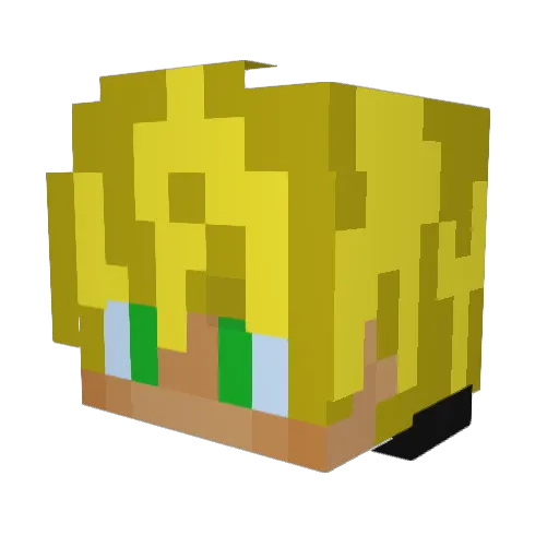 kripofalex Minecraft avatar head, 3D render