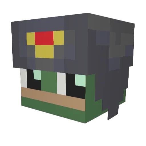 krippythefrog Minecraft avatar head, 3D render
