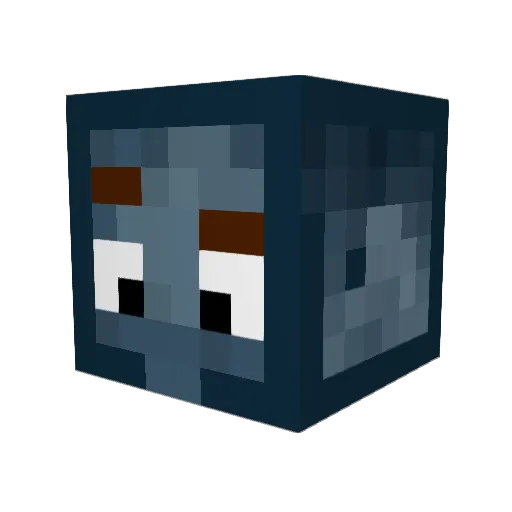 kriqss Minecraft avatar head, 3D render