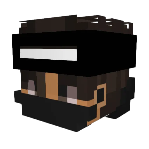 kris2007 Minecraft avatar head, 3D render