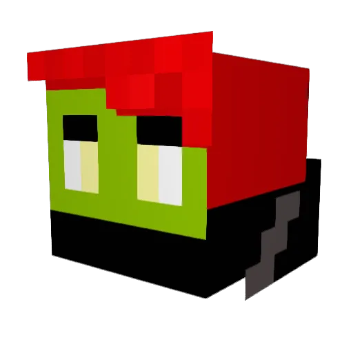 kris30pl Minecraft avatar head, 3D render