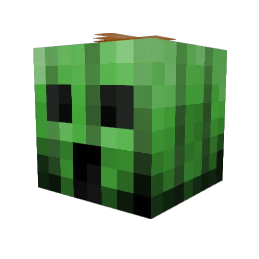 kris536b Minecraft avatar head, 3D render