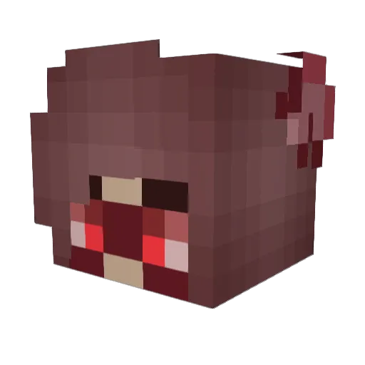 kris_purpleracon Minecraft avatar head, 3D render