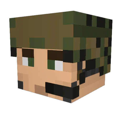 kriskinn Minecraft avatar head, 3D render