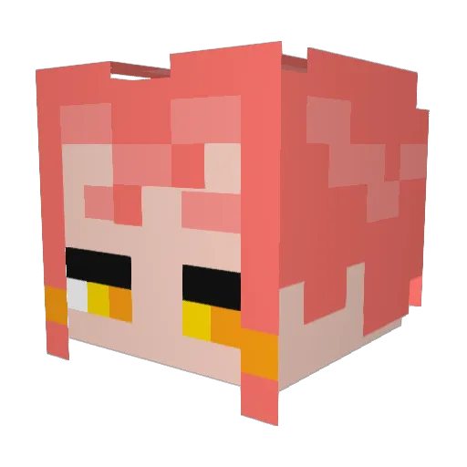 krispuu Minecraft avatar head, 3D render