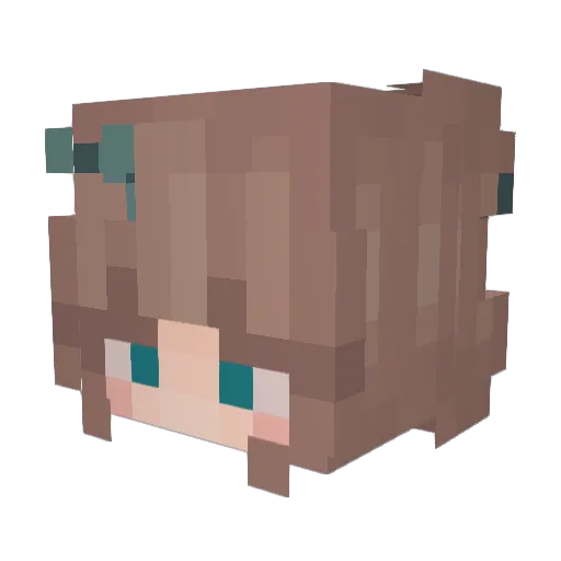 krispycloe Minecraft avatar head, 3D render