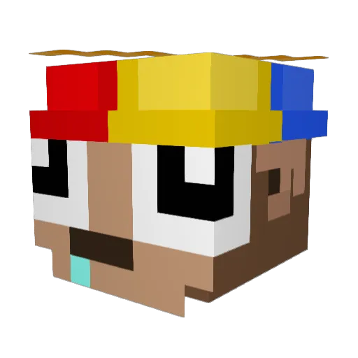 krispydih Minecraft avatar head, 3D render