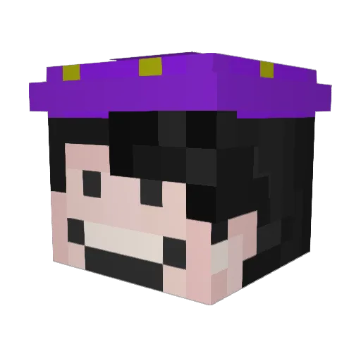 krispynater Minecraft avatar head, 3D render