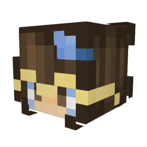 krispywunton Minecraft avatar head, 3D render