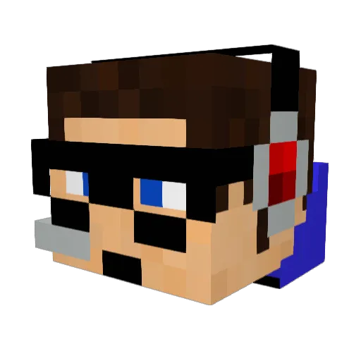 krisro Minecraft avatar head, 3D render