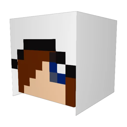 krissybe Minecraft avatar head, 3D render