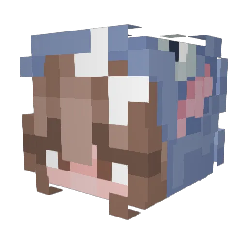 kristellob Minecraft avatar head, 3D render