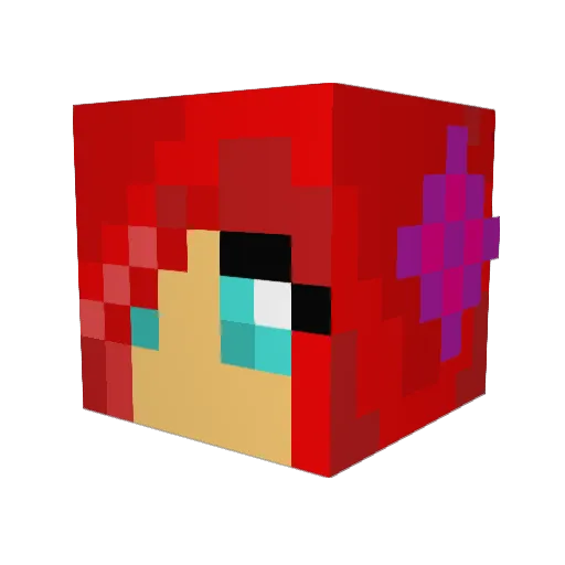 kristen_kangaroo Minecraft avatar head, 3D render