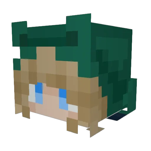 kristinplue Minecraft avatar head, 3D render