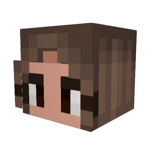 kristivna Minecraft avatar head, 3D render