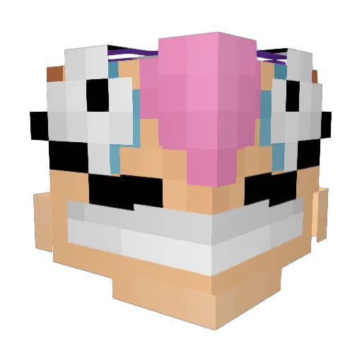 krjeg Minecraft avatar head, 3D render