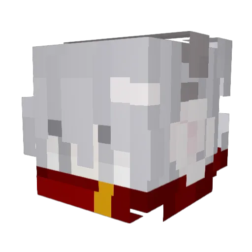 krkstyle Minecraft avatar head, 3D render